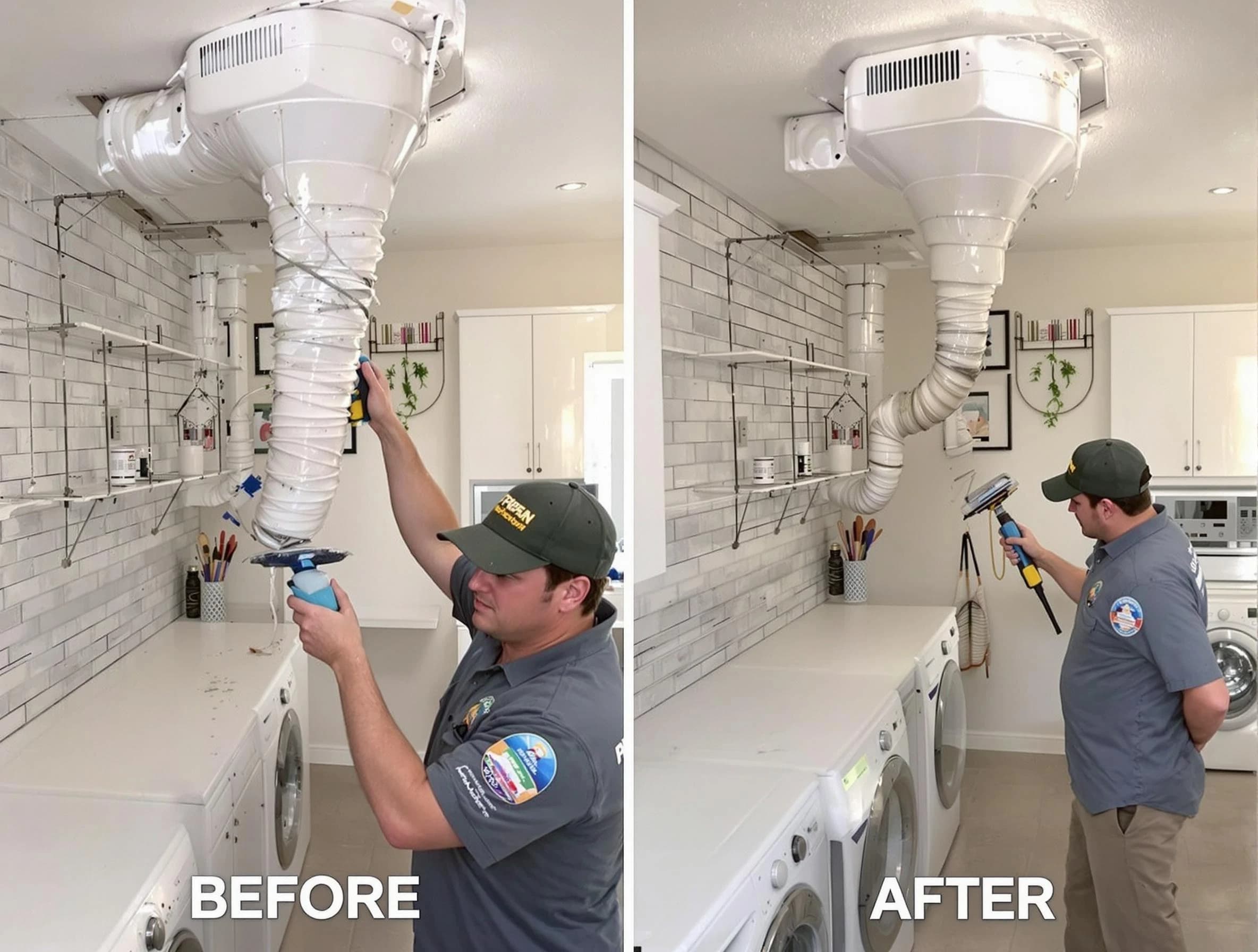 Professional dryer exhaust vent cleaning by Forest Park Dryer Vent Cleaning in Forest Park