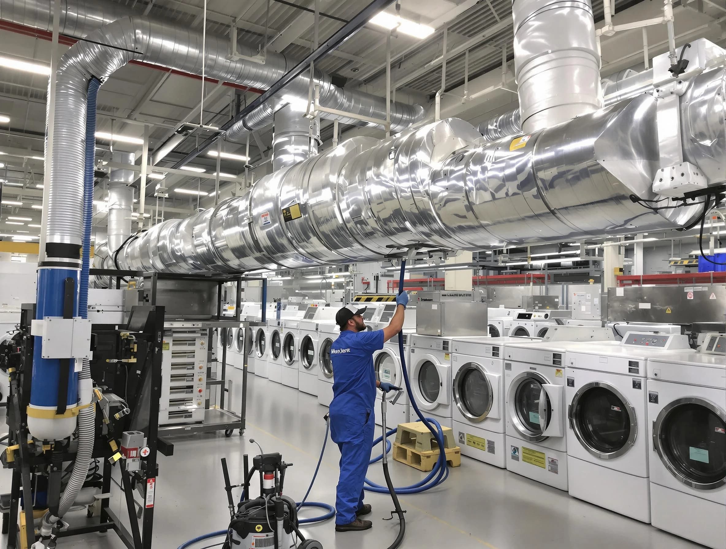 Forest Park Dryer Vent Cleaning team performing heavy-duty industrial dryer vent cleaning in Forest Park