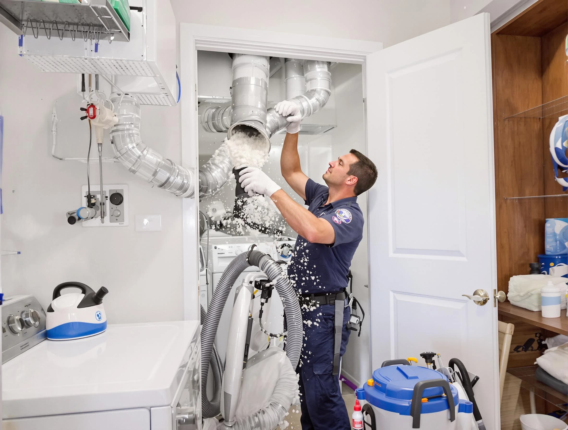 Forest Park Dryer Vent Cleaning technician delivering thorough residential dryer vent cleaning service in Forest Park