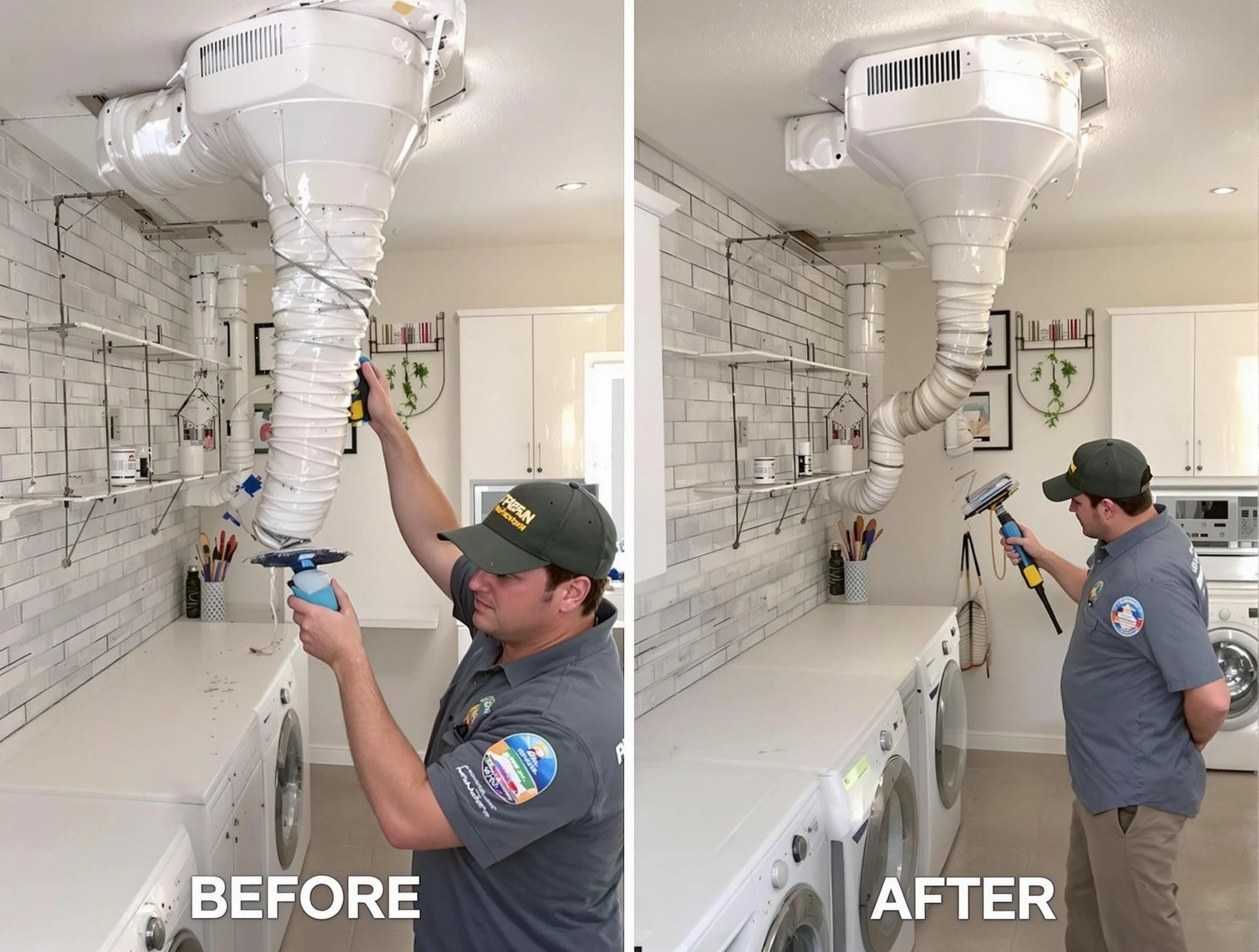 Professional dryer exhaust vent cleaning by Forest Park Dryer Vent Cleaning in Forest Park