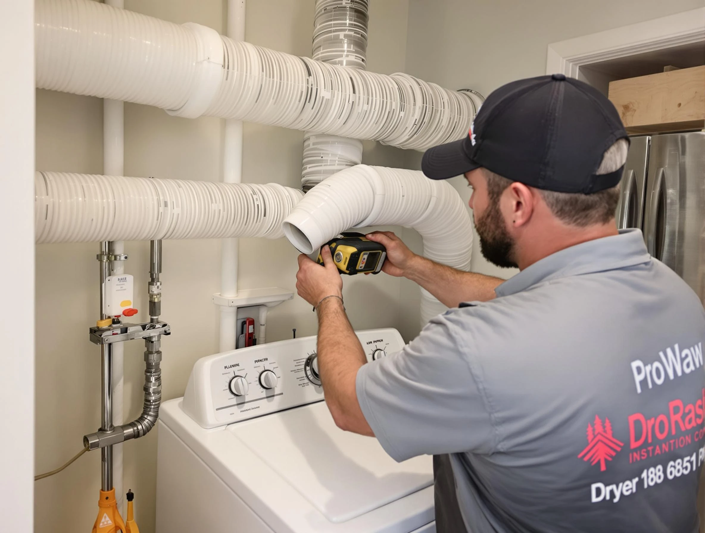 Professional dryer vent hose installation by Forest Park Dryer Vent Cleaning in Forest Park